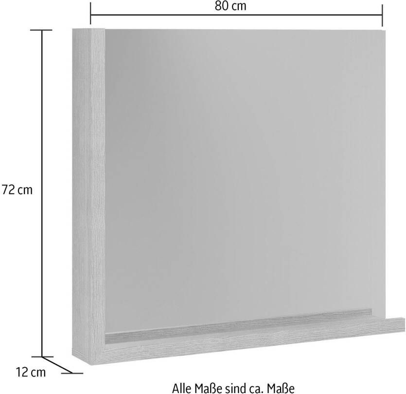 INOSIGN Spiegel Premont Frame en plank in houtlook bxh ca.: 80 x72 cm (1 stuk) - Foto 4