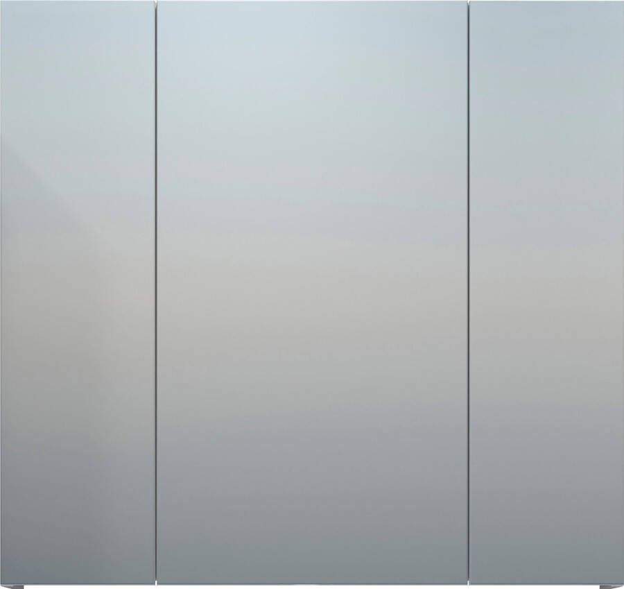 Trendteam smart living Badkamer spiegelkast spiegel Devon 80 x 75 x 16 cm wit hoogglans wit met veel opbergruimte - Foto 4