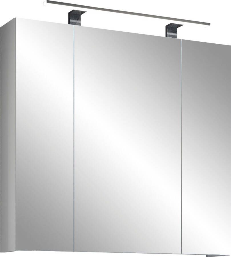 Trendteam smart living Badkamer spiegelkast spiegel Devon 80 x 75 x 16 cm wit hoogglans wit met veel opbergruimte - Foto 6