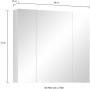 Trendteam smart living spiegelkast hout front: wit hoogglans Body: gerookt zilver 80 x 63 x 16 cm - Thumbnail 5