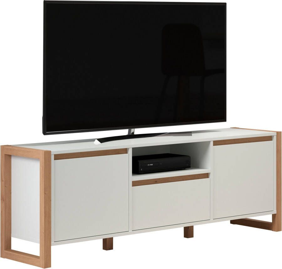 Andas Tv-meubel Drammen Tv-kast lichtbruin wit mat breedte 150 cm