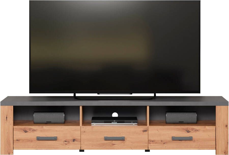 Home affaire Tv-meubel Ambres mat echt-hout-look ca.-afm. bxh: 180x43 cm tv-kast eiken (1 stuk) - Foto 2