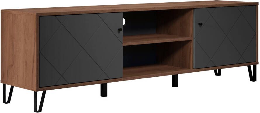 Places of Style Tv-meubel MOLVENO opvallend design met gestructureerde fronten soft-closetechniek (1 stuk) - Foto 7