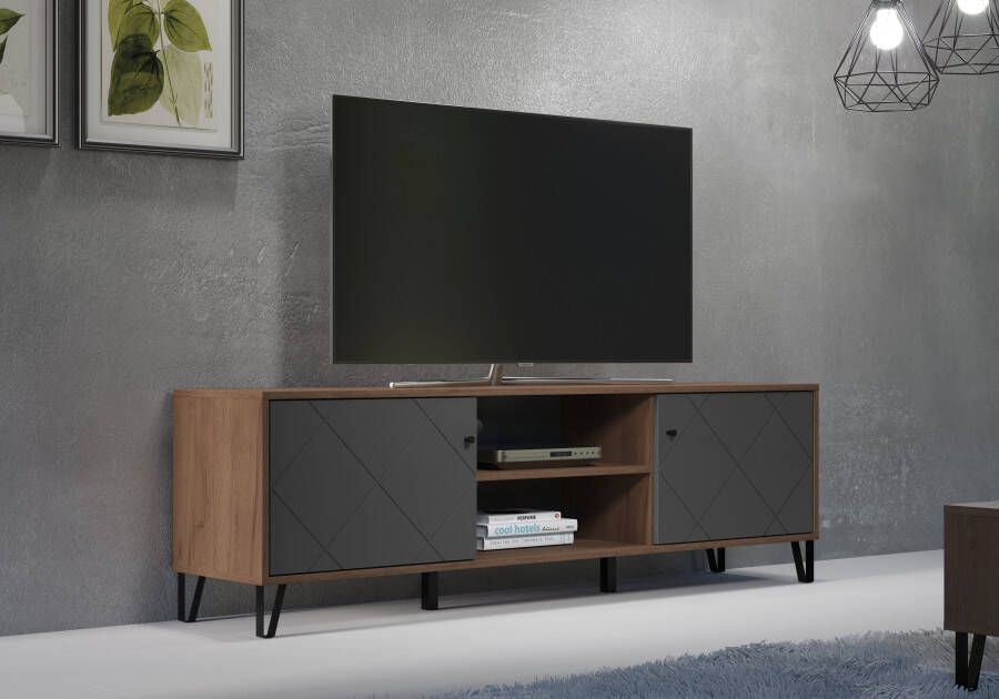 Places of Style Tv-meubel MOLVENO opvallend design met gestructureerde fronten soft-closetechniek (1 stuk) - Foto 2