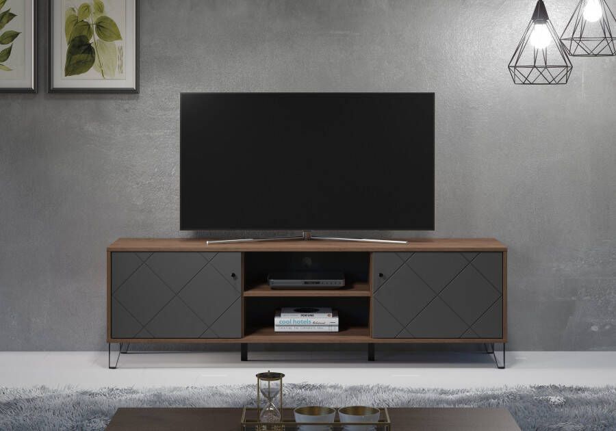 Places of Style Tv-meubel MOLVENO opvallend design met gestructureerde fronten soft-closetechniek (1 stuk) - Foto 3