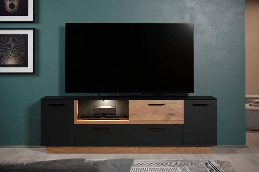 INOSIGN Tv-meubel Premont ca. 187 cm breed tweekleurige tv-kast modern eiken staand (1 stuk) - Foto 5