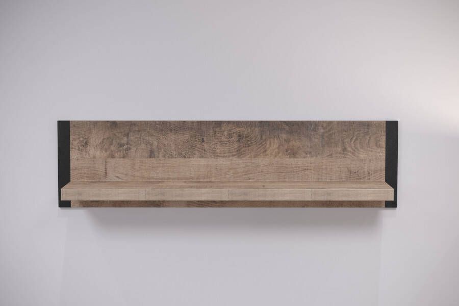 Home affaire Wandrek Edingburgh Tweekleurige hout-look rek voor wandmontage breedte ca. 110 cm (1 stuk)