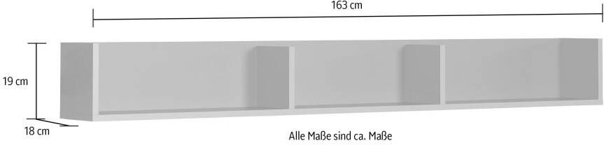 Andas Wandrek Mikkeline tweekleurig rek 3 vakken voor wandmontage (breedte 163 cm) (1 stuk) - Foto 8