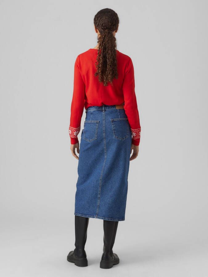 Vero Moda Kersttrui VMNEWFROSTYDEER LS O-NCK BLOUSE XMAS REP