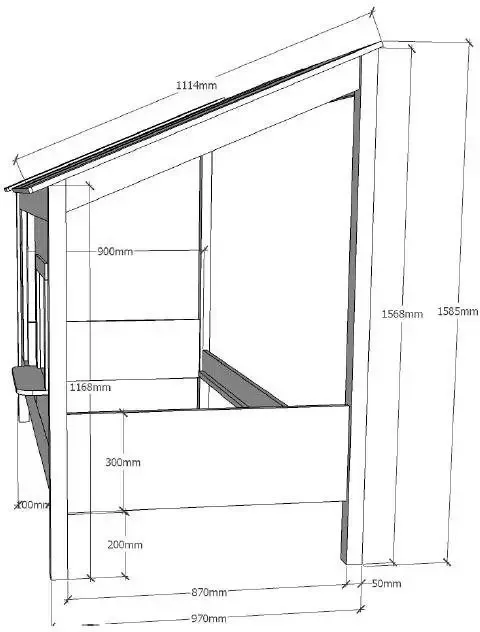 Vipack Housebed Huisbed Met Open Dak 90 x 200 cm + Venster En Bedlade - Foto 3