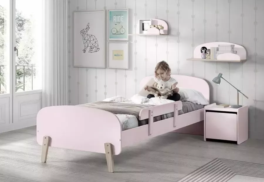 Vipack nachtkastje Kiddy 1 deur oud roze Leen Bakker - Foto 4