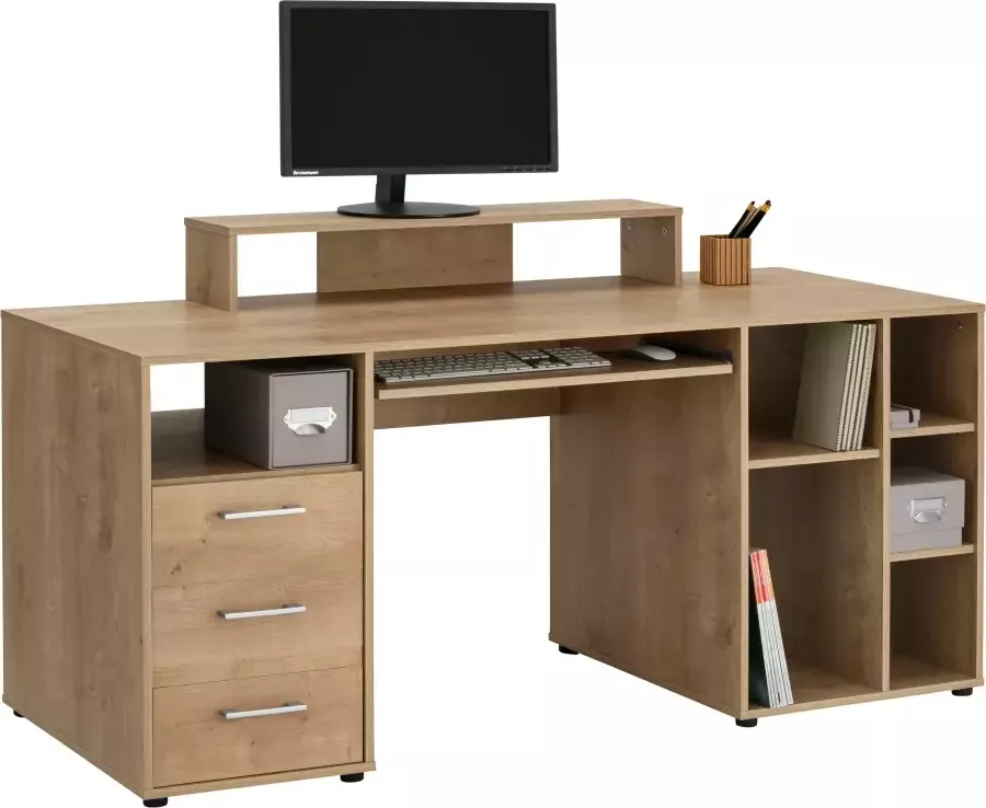 VOGL Möbelfabrik Bureau Timra Toetsenbordlade opzetstuk & torenvak breedte 160 cm Made in Germany - Foto 2