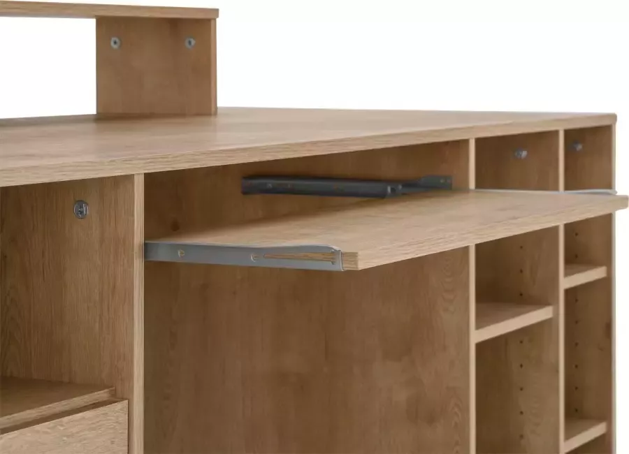 VOGL Möbelfabrik Bureau Timra Toetsenbordlade opzetstuk & torenvak breedte 160 cm Made in Germany - Foto 3