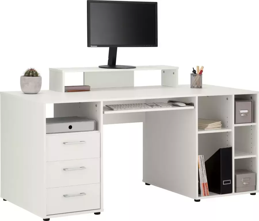 VOGL Möbelfabrik Bureau Timra Toetsenbordlade opzetstuk & torenvak breedte 160 cm Made in Germany
