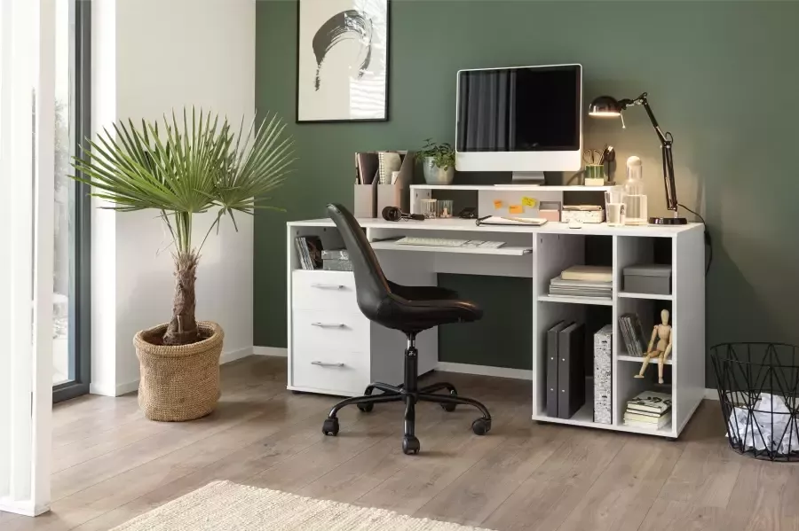 VOGL Möbelfabrik Bureau Timra Toetsenbordlade opzetstuk & torenvak breedte 160 cm Made in Germany - Foto 5