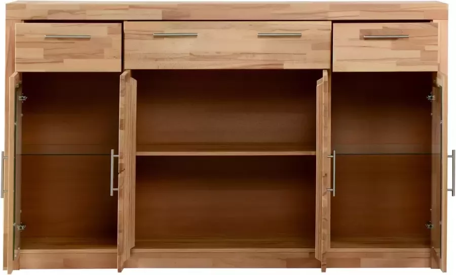 VOGL Möbelfabrik Highboard Toronto opt. glazen deuren gedeeltelijk massief frame-look made in germany - Foto 5