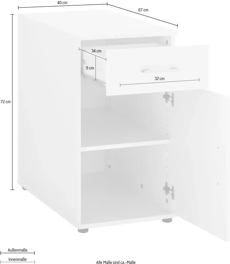 VOGL Möbelfabrik Kastje op wieltjes Modila Aanschuifcontainer (1 stuk) - Foto 3
