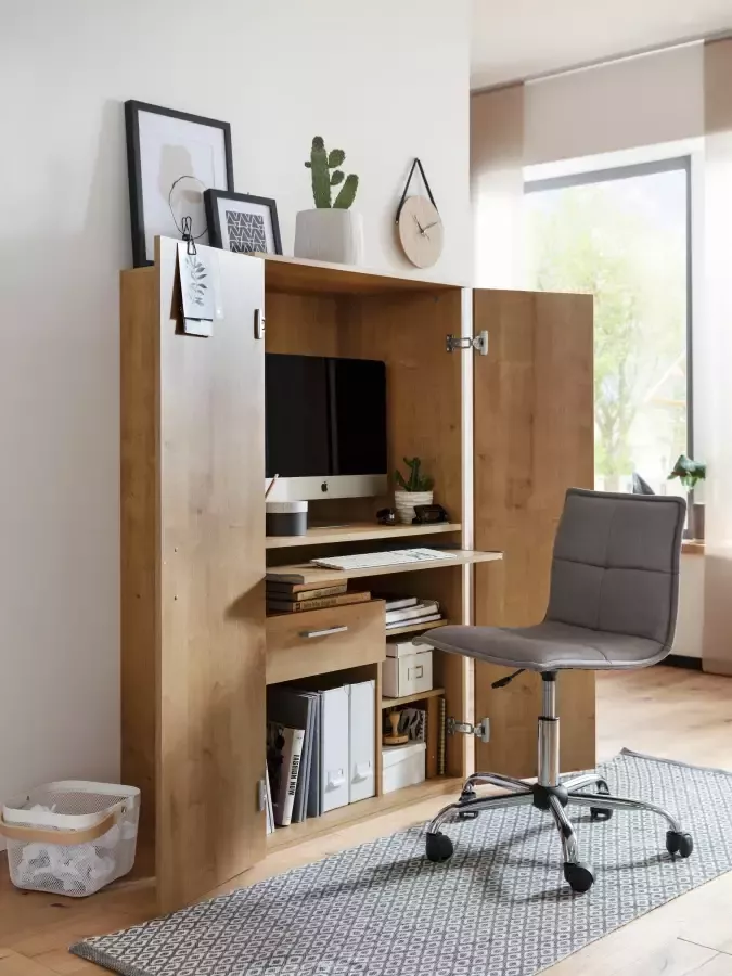 VOGL Möbelfabrik Pc-kast Nick Secretaire afmetingen 80 x 50 x 138 cm Made in Germany - Foto 3