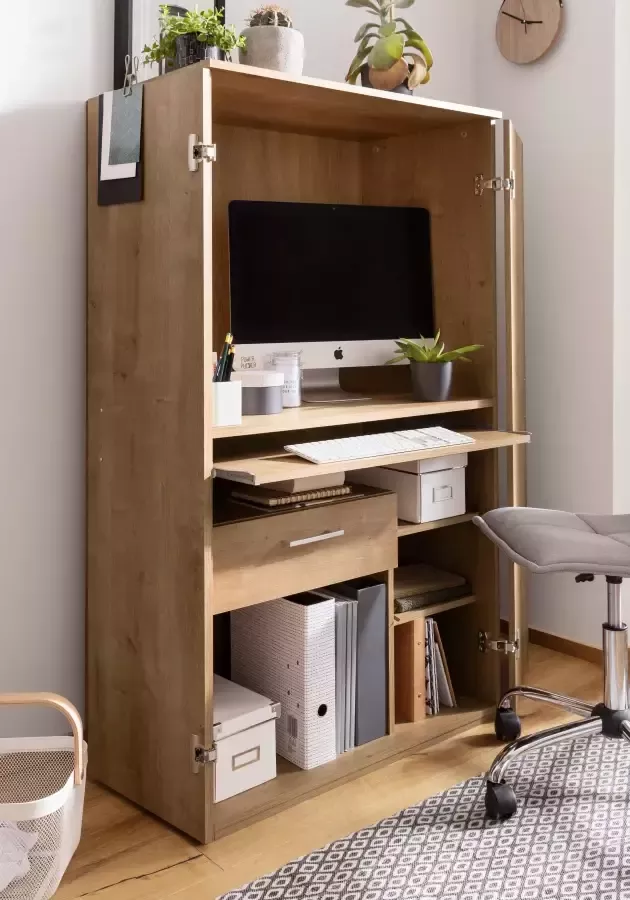VOGL Möbelfabrik Pc-kast Nick Secretaire afmetingen 80 x 50 x 138 cm Made in Germany - Foto 4