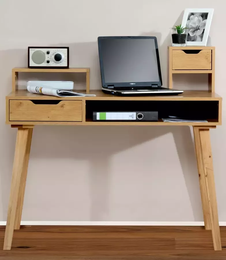 VOGL Möbelfabrik Secretaire Emil Poten massief hout met greeploze look made in Germany