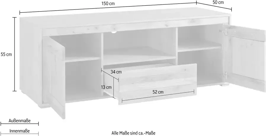 VOGL Möbelfabrik Tv-meubel Breedte 150 cm - Foto 7