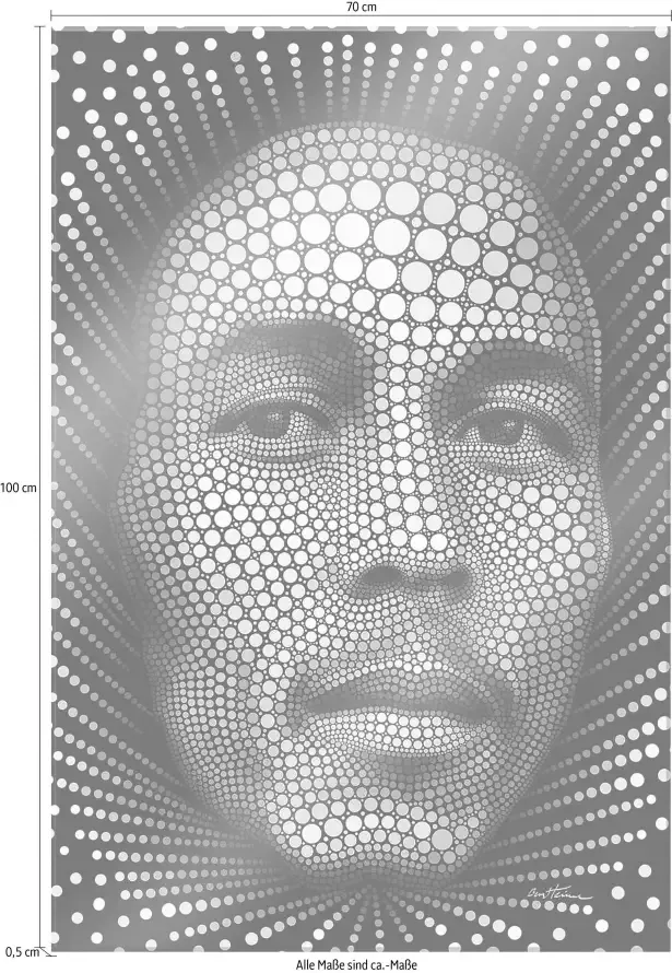Wall-Art Artprint op acrylglas Bob Marley Kunstdruck Afmeting (bxdxh): 70x0 5x100 cm - Foto 1