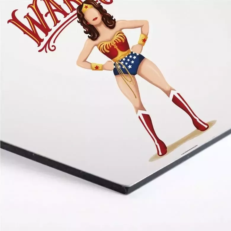 Wall-Art Metalen artprint Popart Wonderwoman fanartikel (1 stuk)