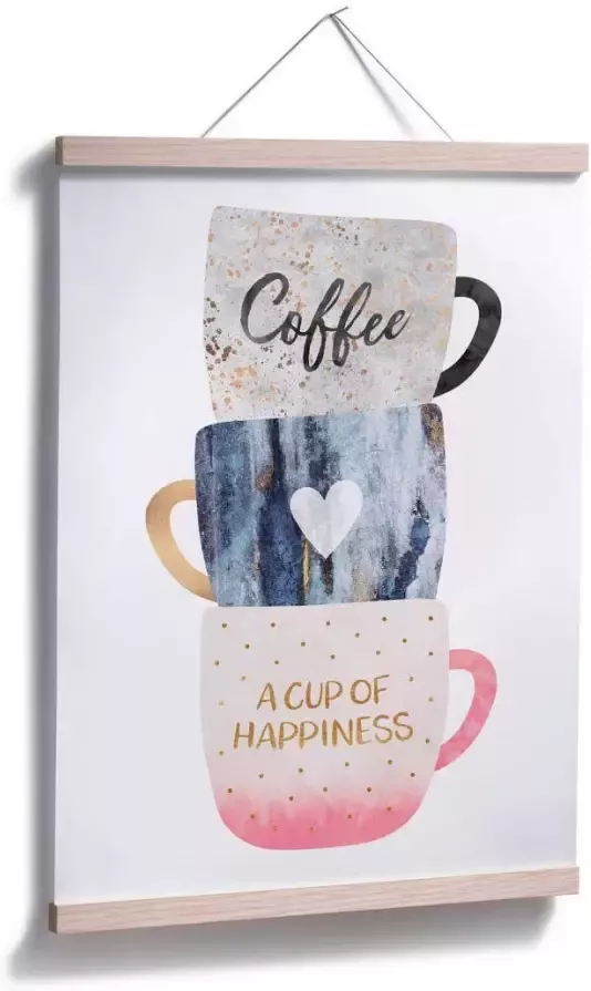 Wall-Art Poster A cup of happiness Poster zonder lijst (1 stuk)