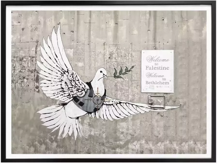 Wall-Art Poster Banksy de vredesduif graffiti (1 stuk) - Foto 1