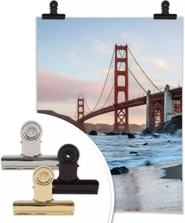 Wall-Art Poster Golden Gate Bridge Poster zonder lijst (1 stuk)