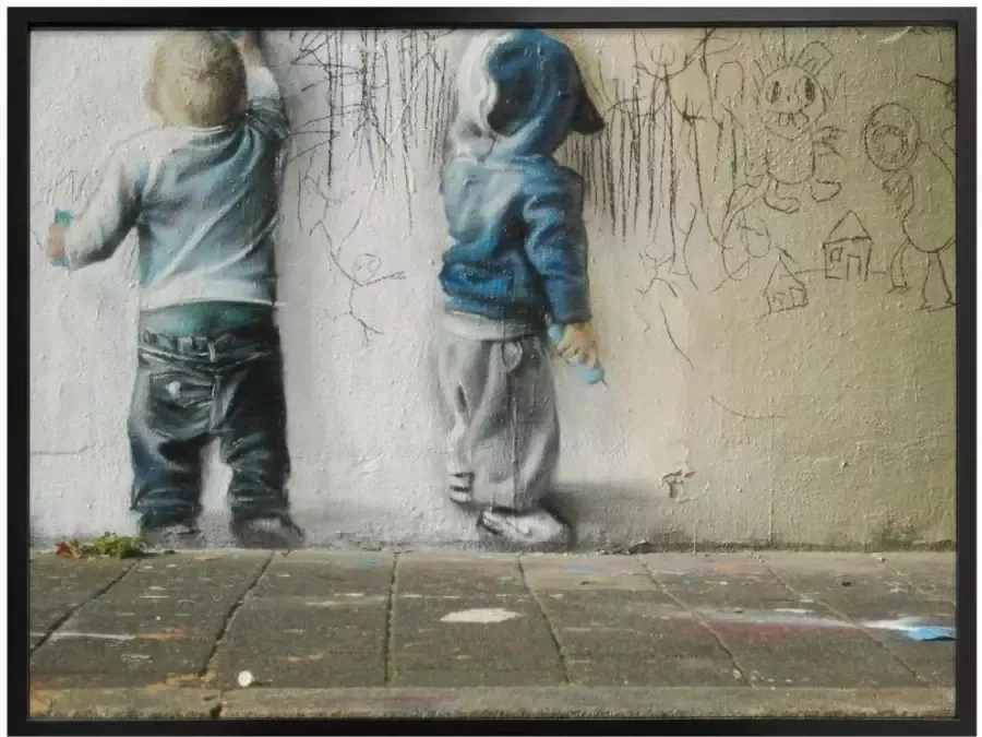 Wall-Art Poster Graffiti afbeelding Boys drawing (1 stuk) - Foto 4