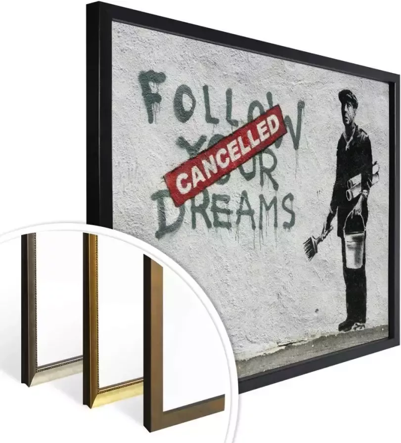 Wall-Art Poster Graffiti afbeelding Follow your dreams (1 stuk) - Foto 1
