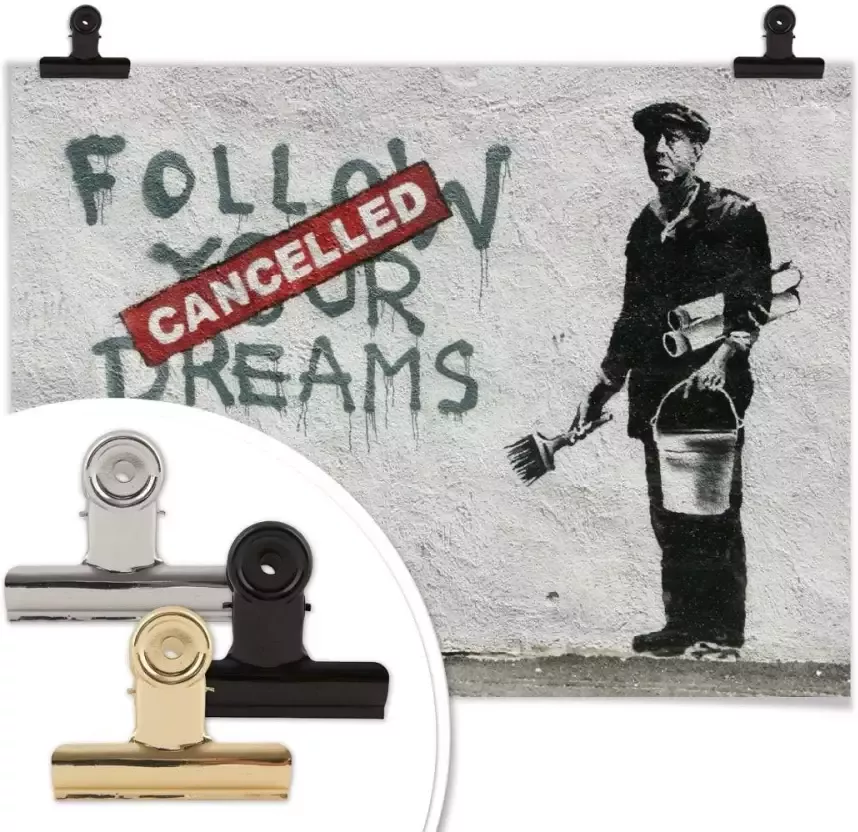 Wall-Art Poster Graffiti afbeelding Follow your dreams (1 stuk) - Foto 2