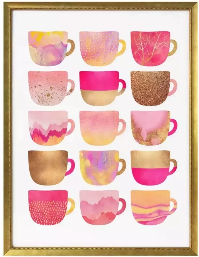 Wall-Art Poster Koffiekopjes pink Poster zonder lijst (1 stuk) - Foto 4