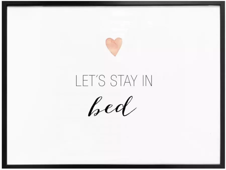 Wall-Art Poster Let's stay in bed Poster zonder lijst (1 stuk) - Foto 1