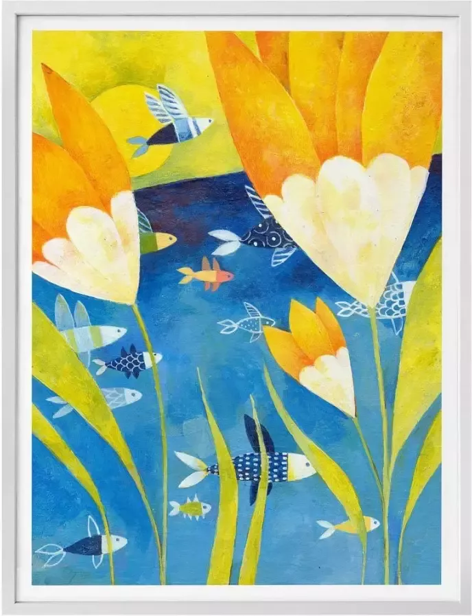 Wall-Art Poster Sprookjes-artprint de schapenweide 60x50 cm Sprookjes-artprint gele tulpen (1 stuk) - Foto 4