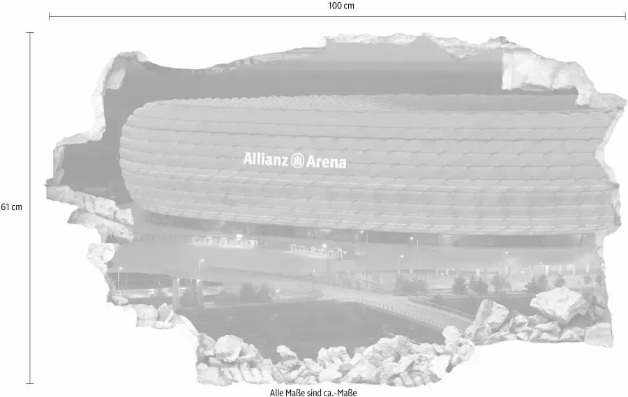 Wall-Art Wandfolie FC Bayern München Allianz Arena zelfklevend verwijderbaar - Foto 1