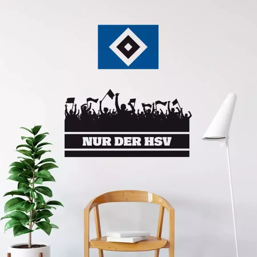 Wall-Art Wandfolie Alleen HSV fans en logo zelfklevend verwijderbaar (1 stuk) - Foto 1