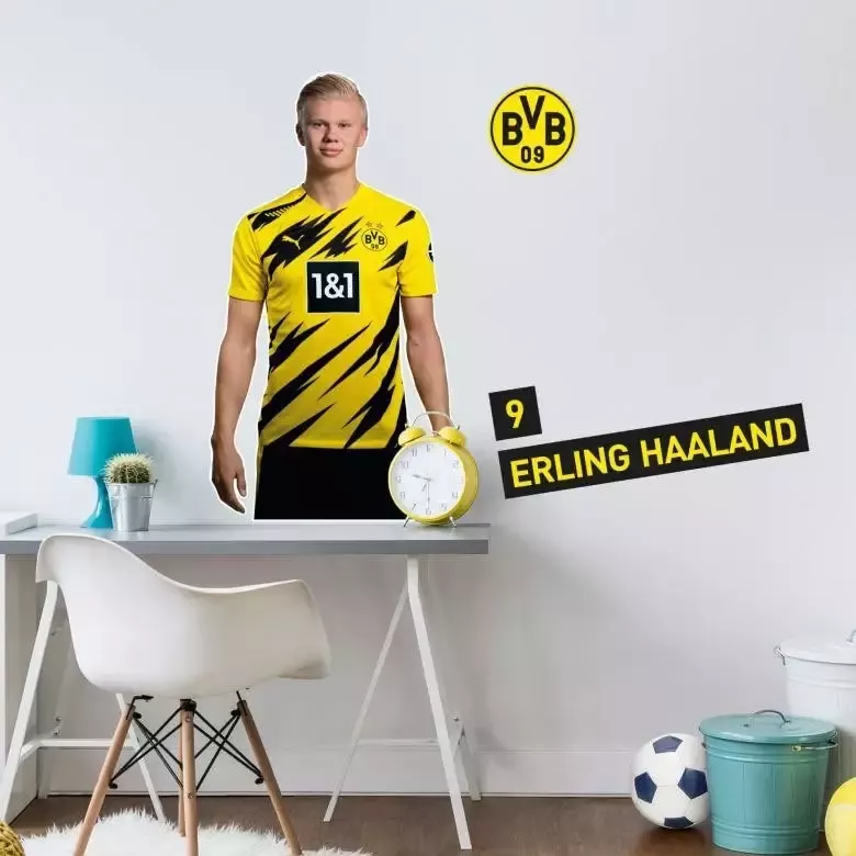 Wall-Art Wandfolie Borussia Dortmund Haaland portret 2020x2021 (1 stuk) - Foto 1