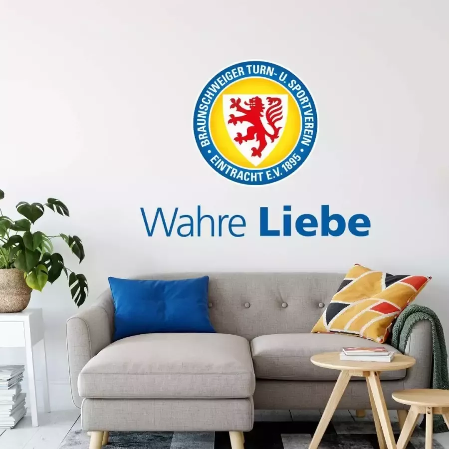 Wall-Art Wandfolie Eintracht Brunswijk ware liefde (1 stuk)