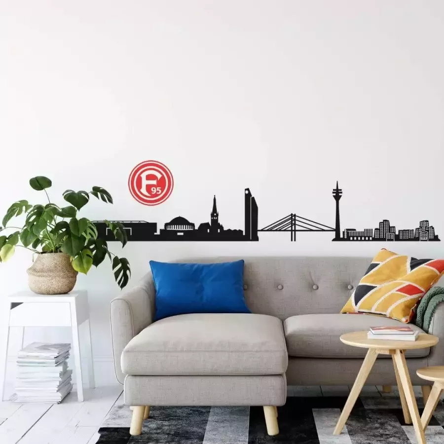 Wall-Art Wandfolie Fortuna Düsseldorf logo zelfklevend verwijderbaar