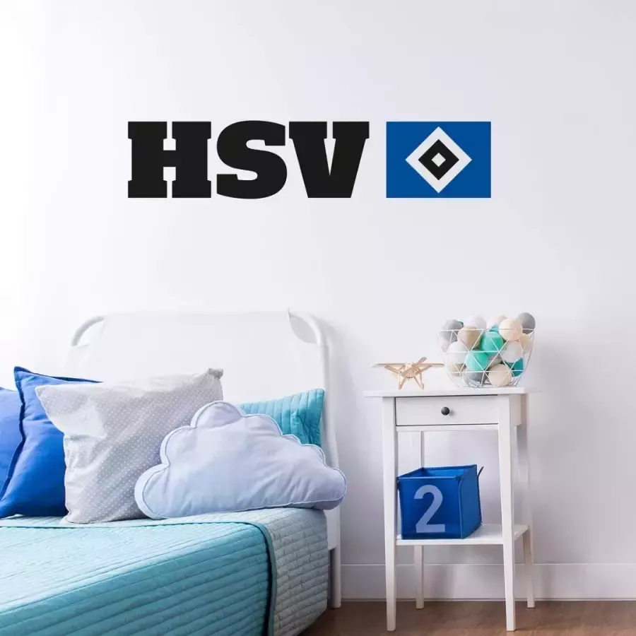 Wall-Art Wandfolie Hamburger SV logo + opschrift (1 stuk)