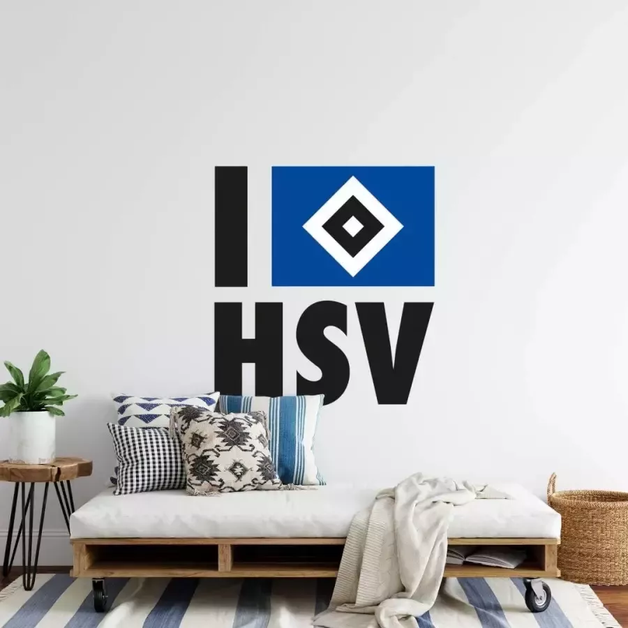 Wall-Art Wandfolie I love HSV Hamburger zelfklevend verwijderbaar (1 stuk) - Foto 1