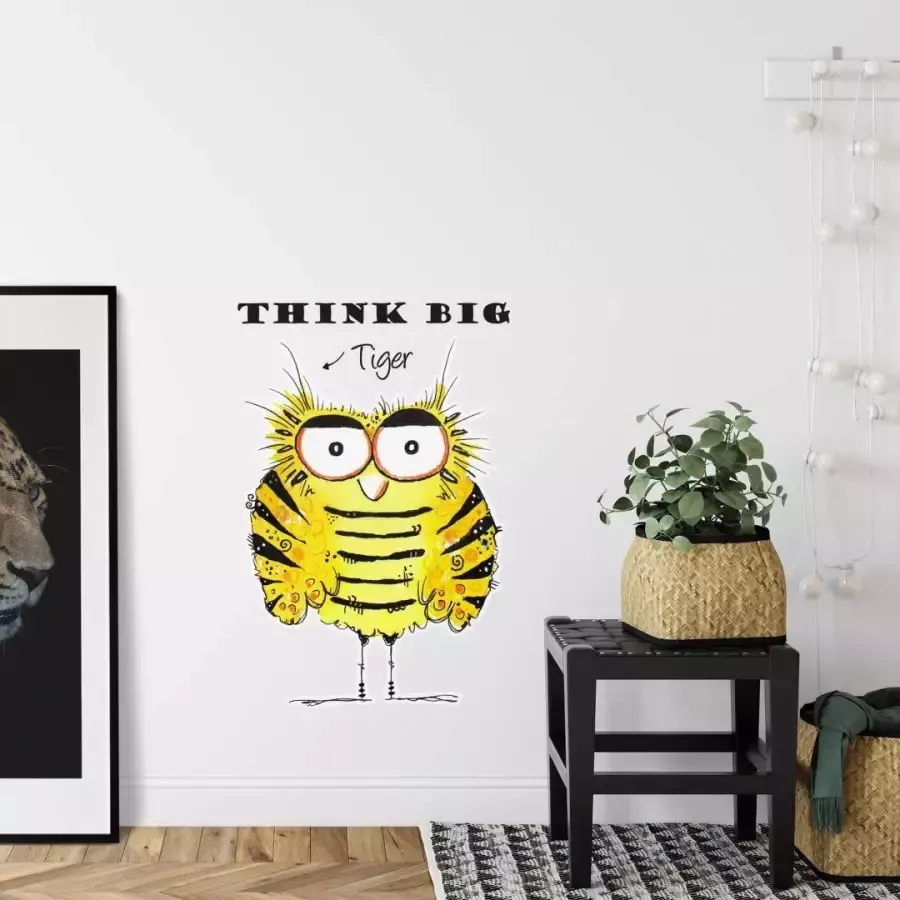 Wall-Art Wandfolie Levensvreugd Think Big Tiger (1 stuk)