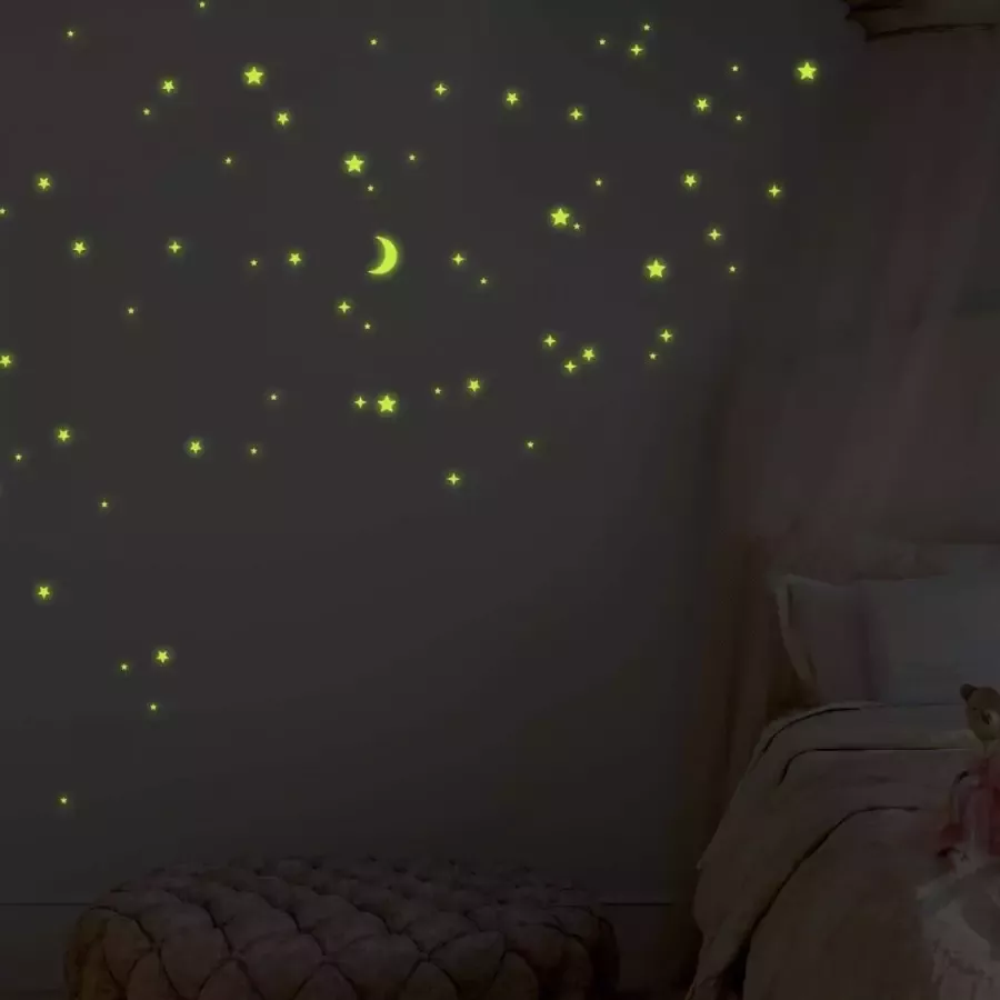 Wall-Art Wandfolie Lichtsterren sterrenhemel zelfklevend verwijderbaar (1 stuk) - Foto 1