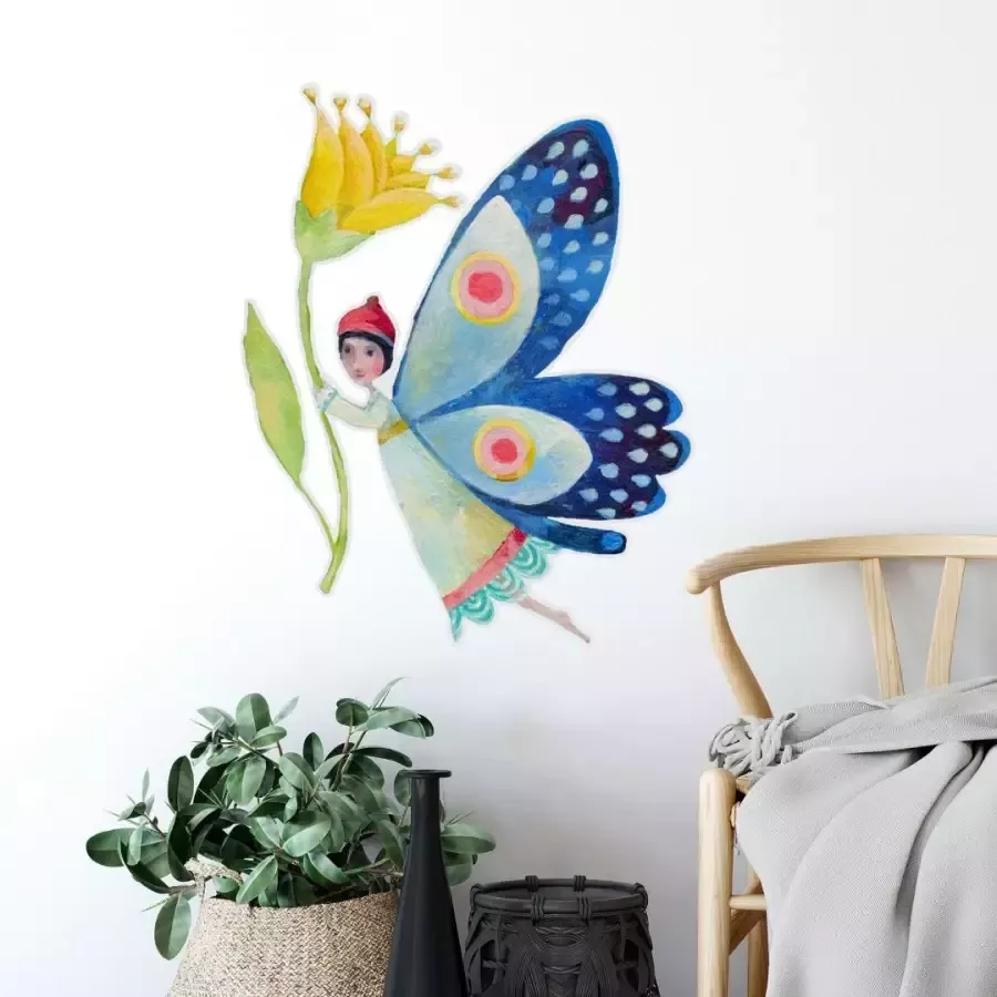 Wall-Art Wandfolie Sprookjesachtig vlinder zelfklevend verwijderbaar (1 stuk)
