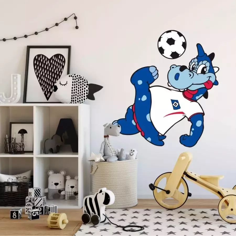 Wall-Art Wandfolie Voetbal HSV kleine mascotte (1 stuk)