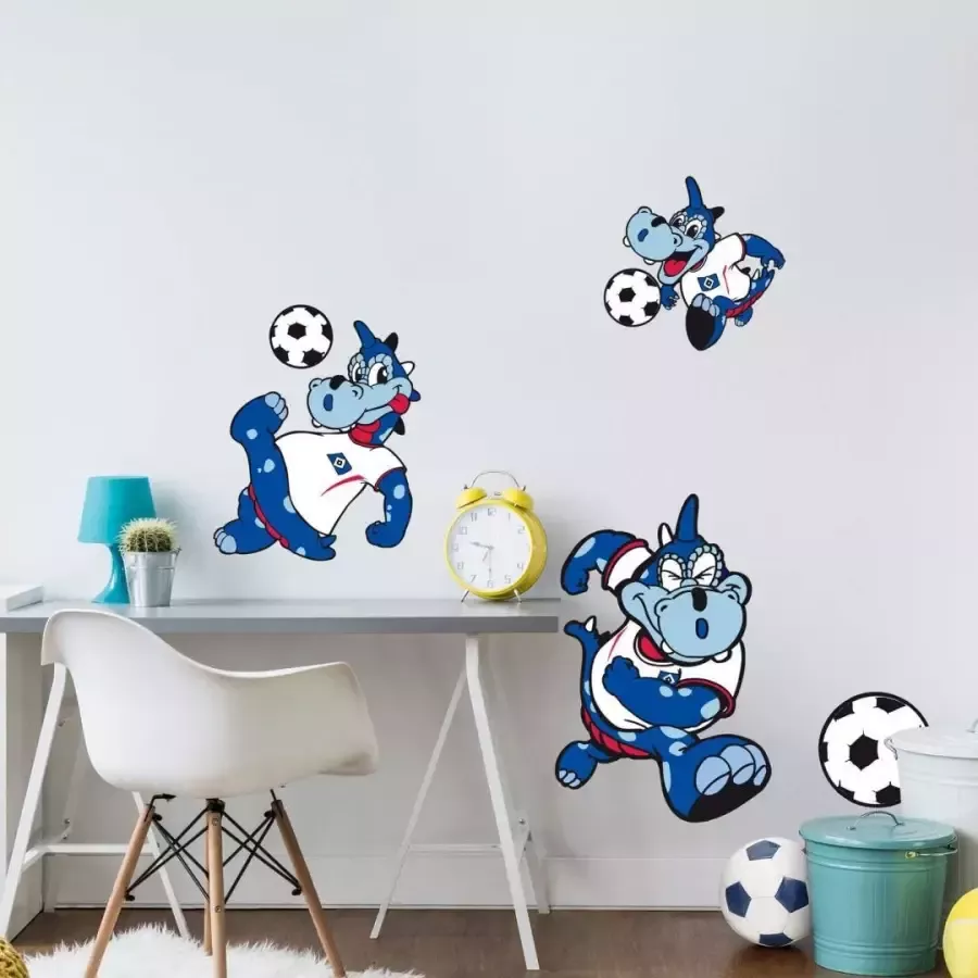 Wall-Art Wandfolie Voetbal HSV kleine mascotte set (1 stuk)