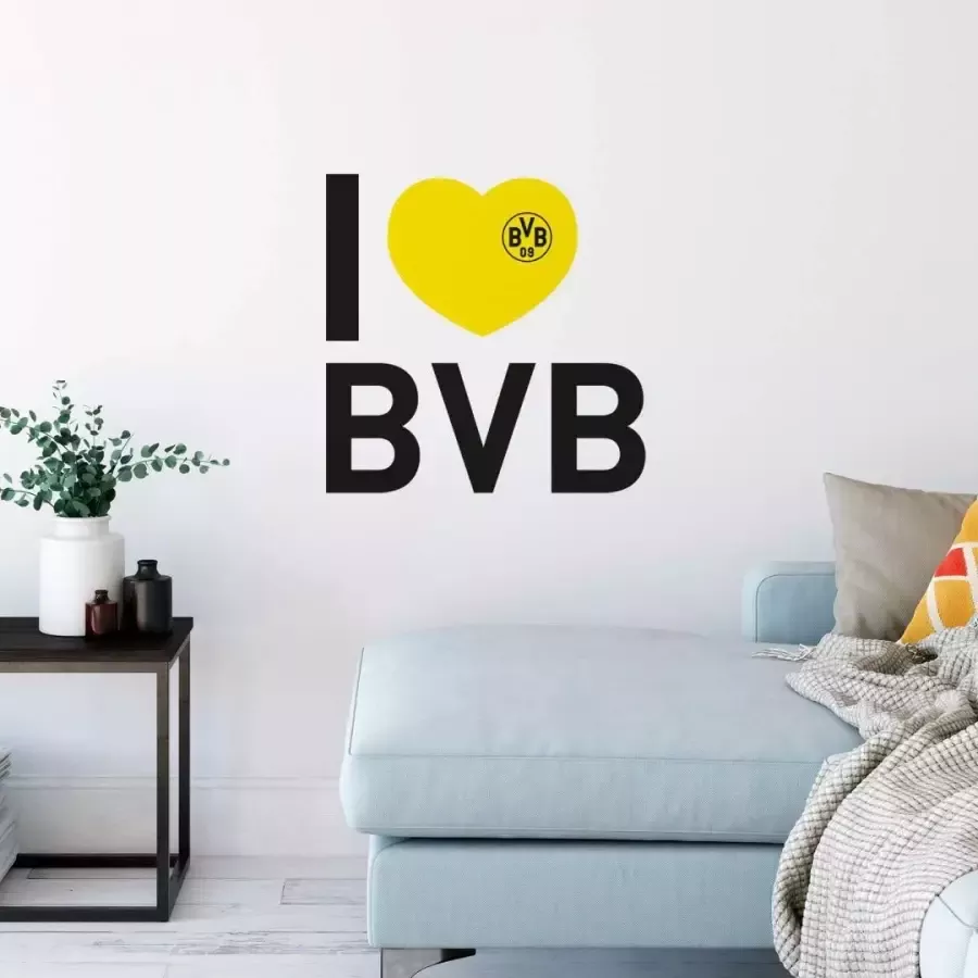 Wall-Art Wandfolie Voetbal I love Borussia Dortmund (1 stuk) - Foto 1