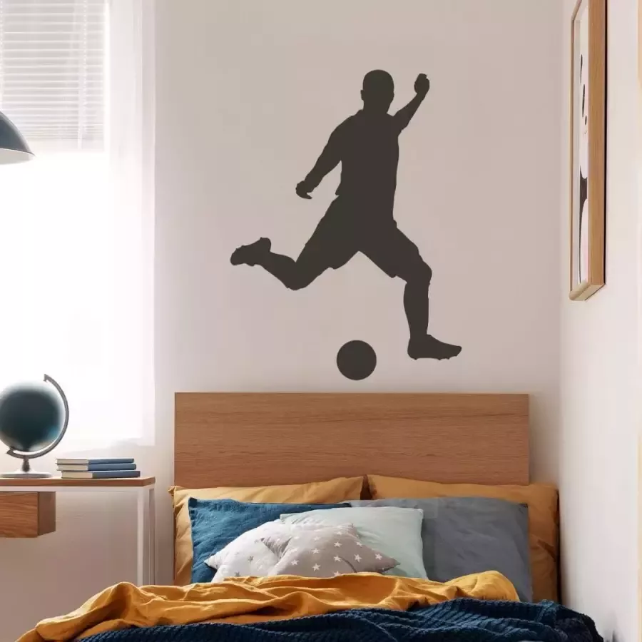 Wall-Art Wandfolie Voetbal muursticker voetballer (1 stuk)